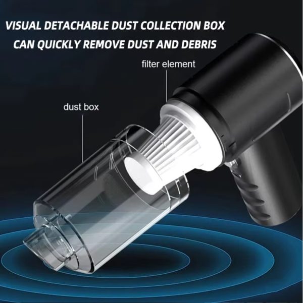 3-in-1 Portable Vacuum Cleaner – Wireless High-Power Suction | Air Duster, Blower & Vacuum in One | Ideal for Home, Car & Laptop Cleaning