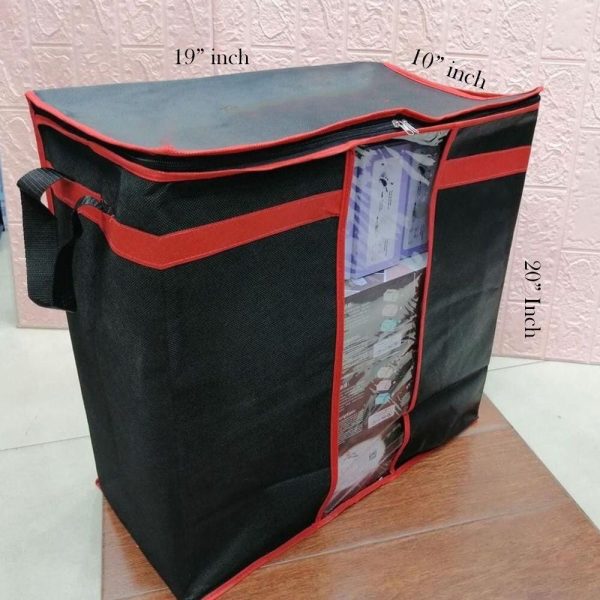 Foldable Large Storage Bag – Clothes, Bedding & Blanket Organizer with Double Zipper (Pack of 1–4)