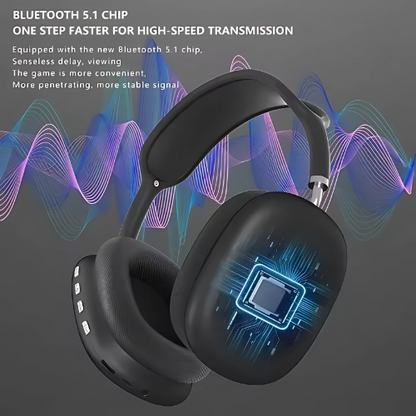 P9 Wireless Bluetooth Over-Ear Stereo Headphones | Adjustable, High-Quality Sound (Random Color)